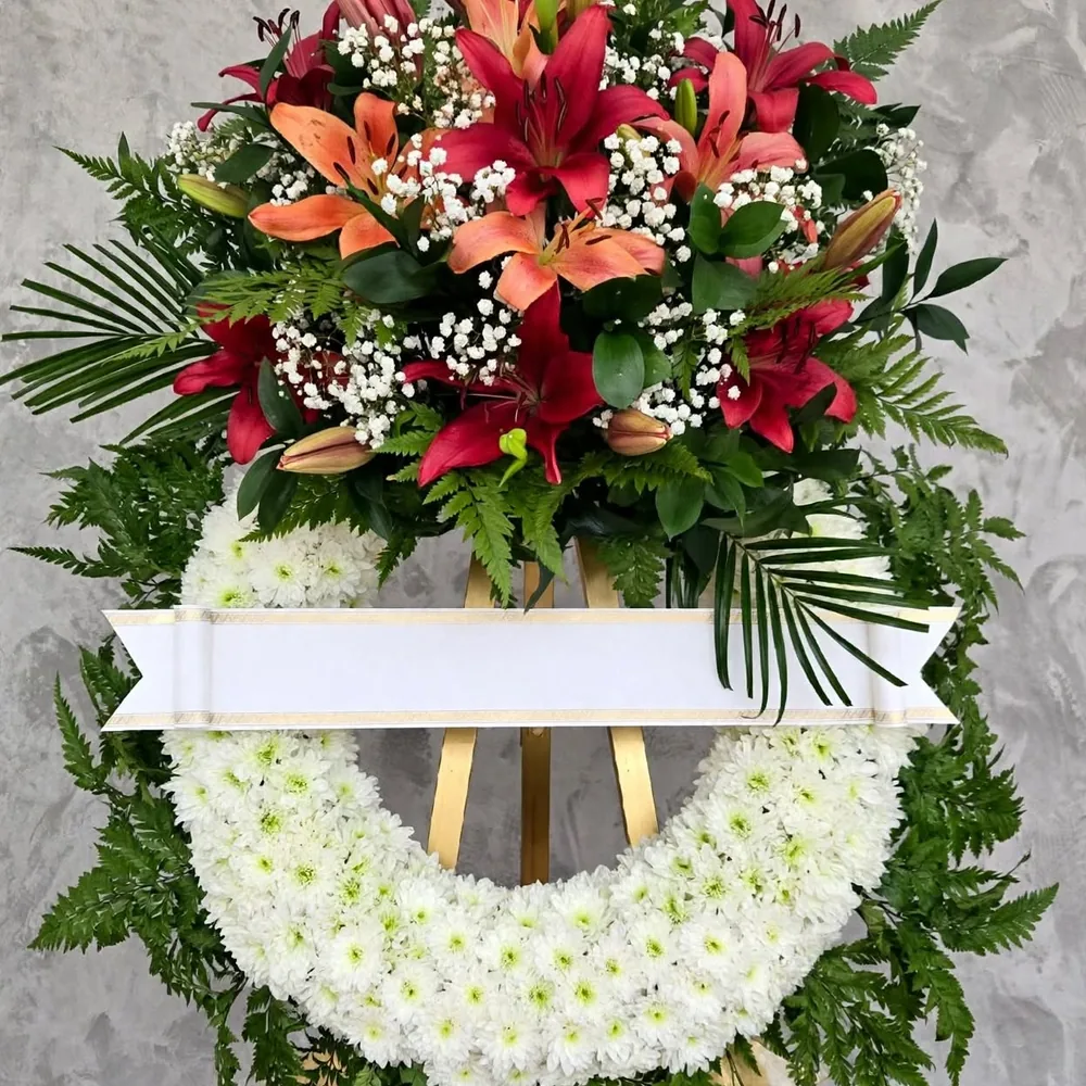 Corona de un cabezal, flor variada, aro de clavel o crisantemo