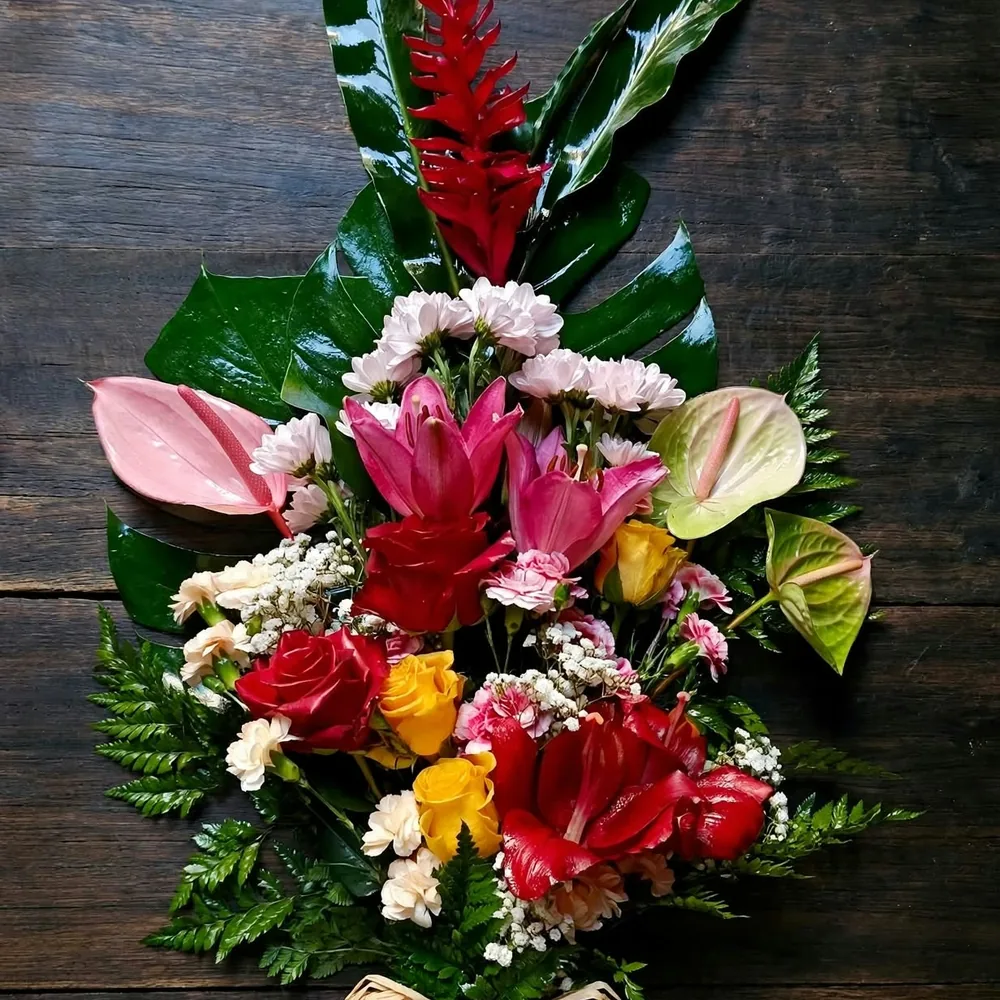Ramo de féretro de flor variada, flor variada